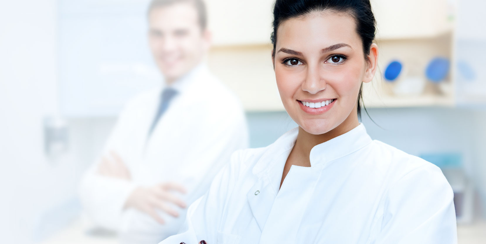 Start-up dental practice with dentist smiling